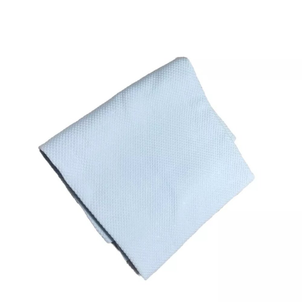 Restoration Hardware Waffle Shower Curtain Light Blue *Stains* Cotton Luxury
